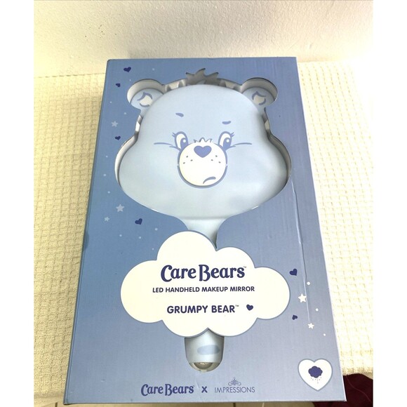 Care Bears Led Handheld Makeup Mirror Grumpy Bear Blue White Vanity - Picture 8 of 12